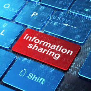 computer keyboard button named "information sharing"
